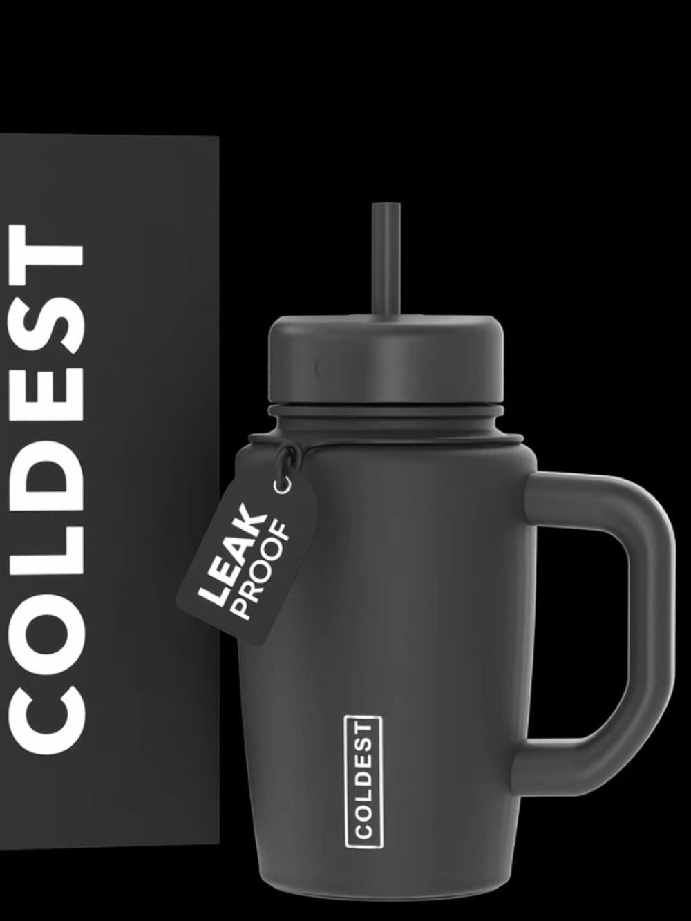 COLDEST 15oz Limitless Ultra V8 Stainless Steel Insulated tumbler Stealth Black